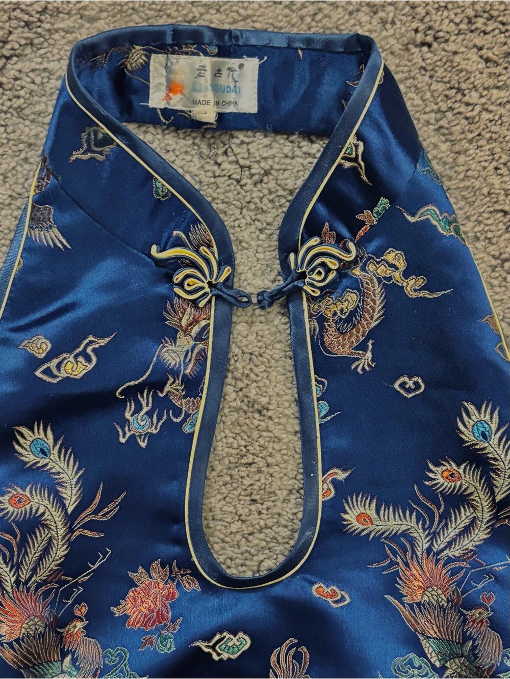 Women's Halterneck Sleeveless Chinese Cheongsam Mandarin Collar Dress Sz Small - Picture 6 of 14